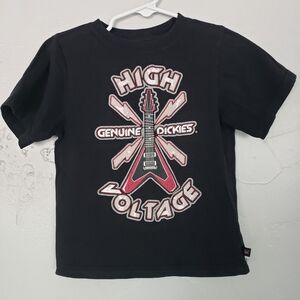 Dickies High Voltage Black T-shirt Guitars Boys 4T